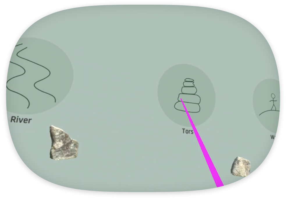 image of the VR user interface 